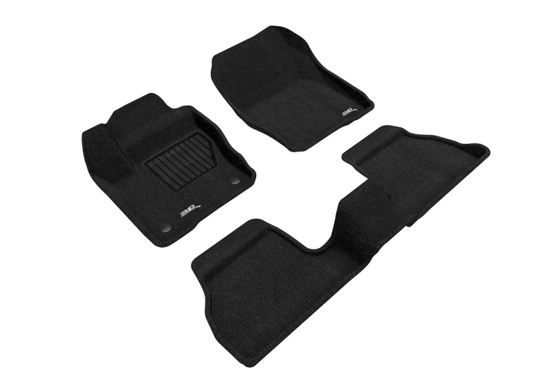 Ford Focus Floor Mat Set - Front - 3D MAXpider - KAGU Series - Black - `12-`18 Ford Focus Floor Mat Set - Front - 3D MAXpider - KAGU Series - Black - `12-`18